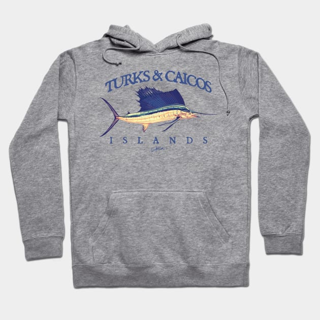 Turks & Caicos Islands Vintage Sailfish Hoodie by jcombs